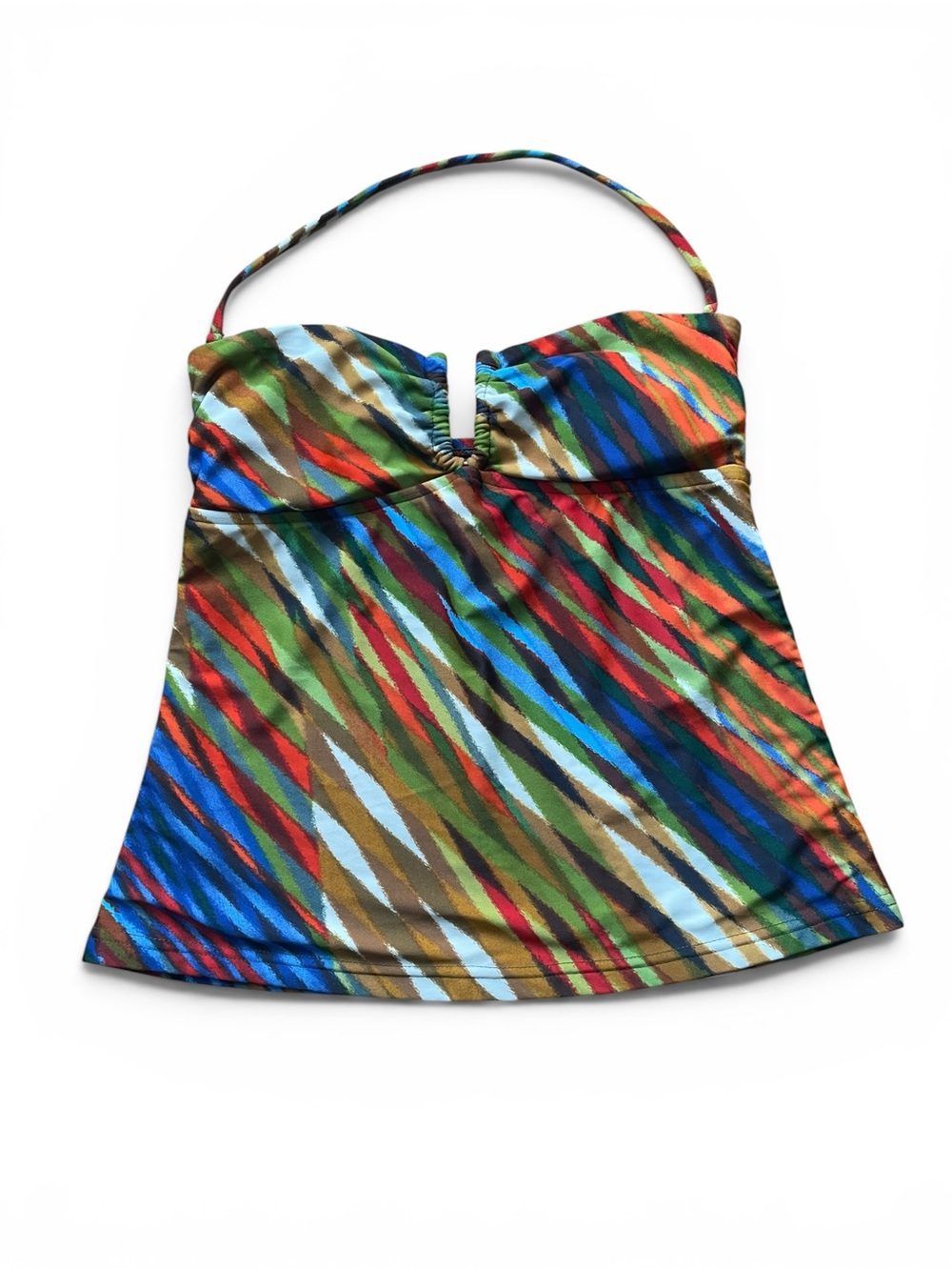 Mossimo Multicolor Striped Keyhole Tankini Swim Top – Size Small